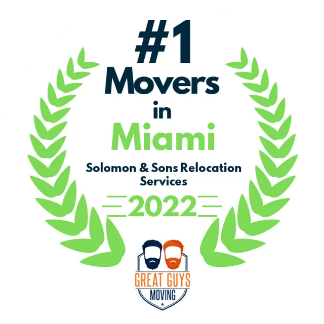 #1 Ranked Movers in Miami, FL 2022 award