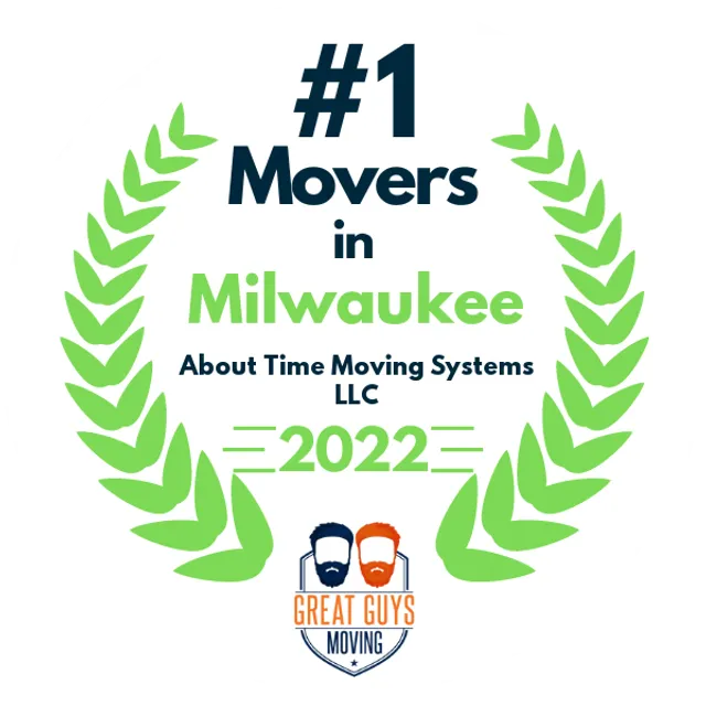 #1 Ranked Movers in Milwaukee, WI 2022 award