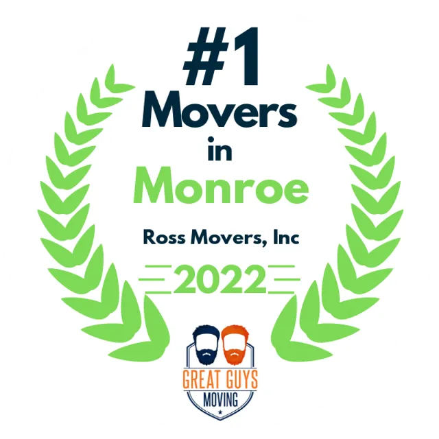 #1 Ranked Movers in Monroe, LA 2022 award