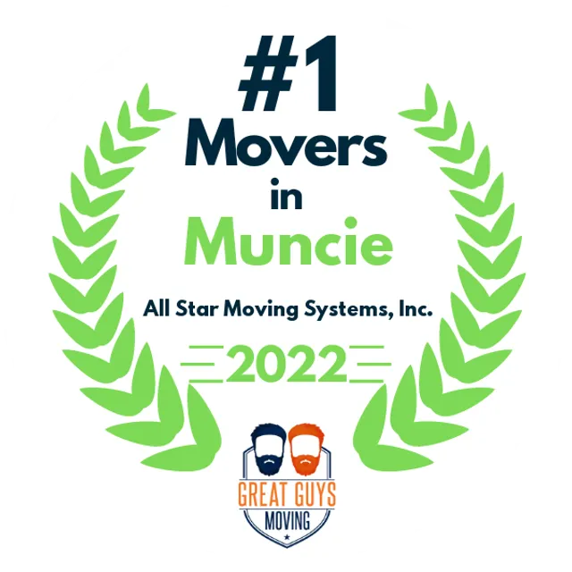 #1 Ranked Movers in Muncie, IN 2022 award