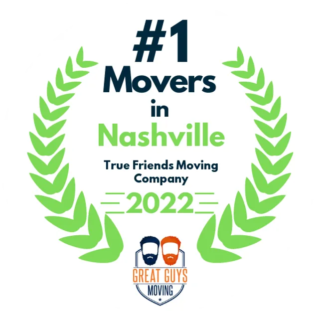 #1 Ranked Movers in Nashville, TN 2022 award