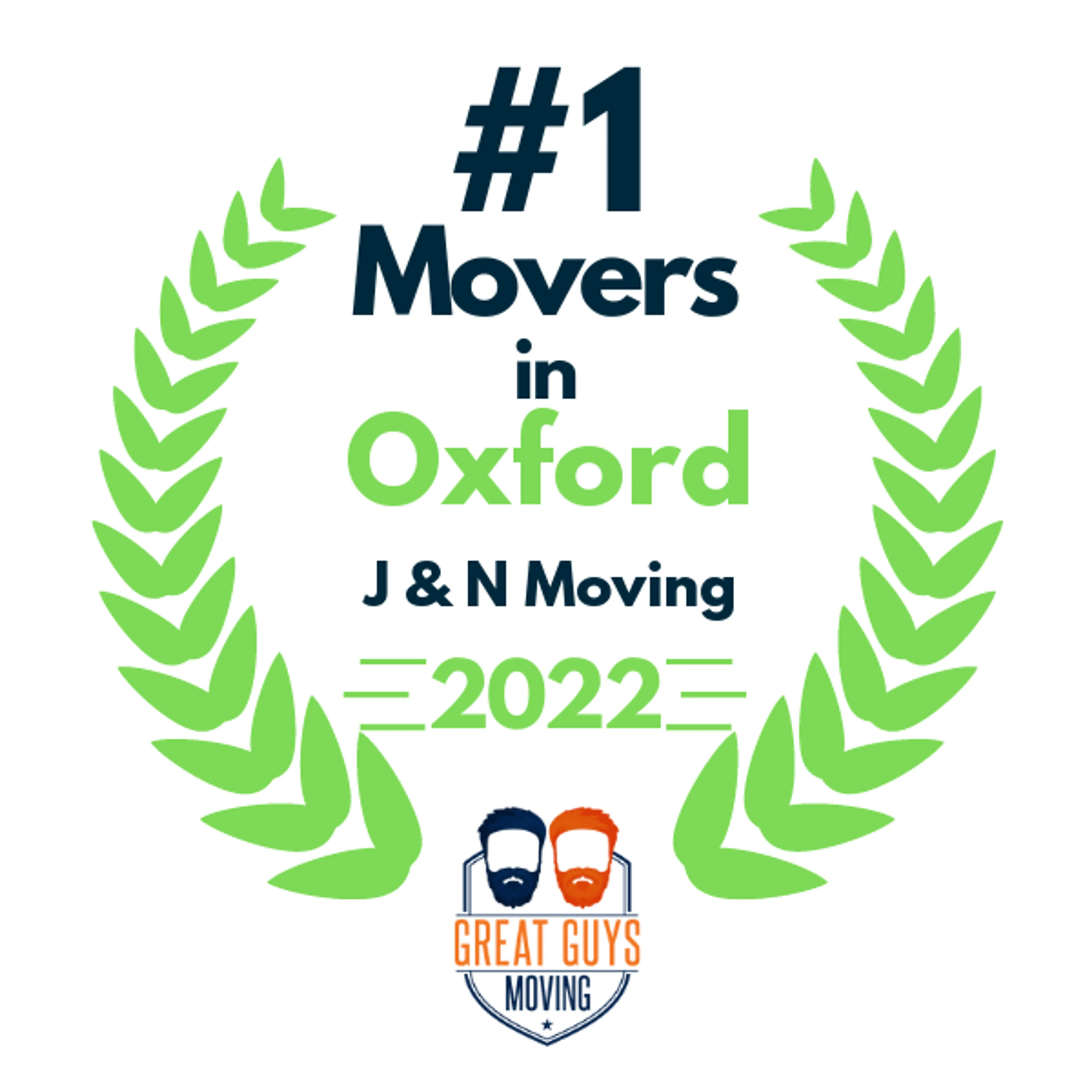 #1 Ranked Movers in Oxford, MS 2022 award