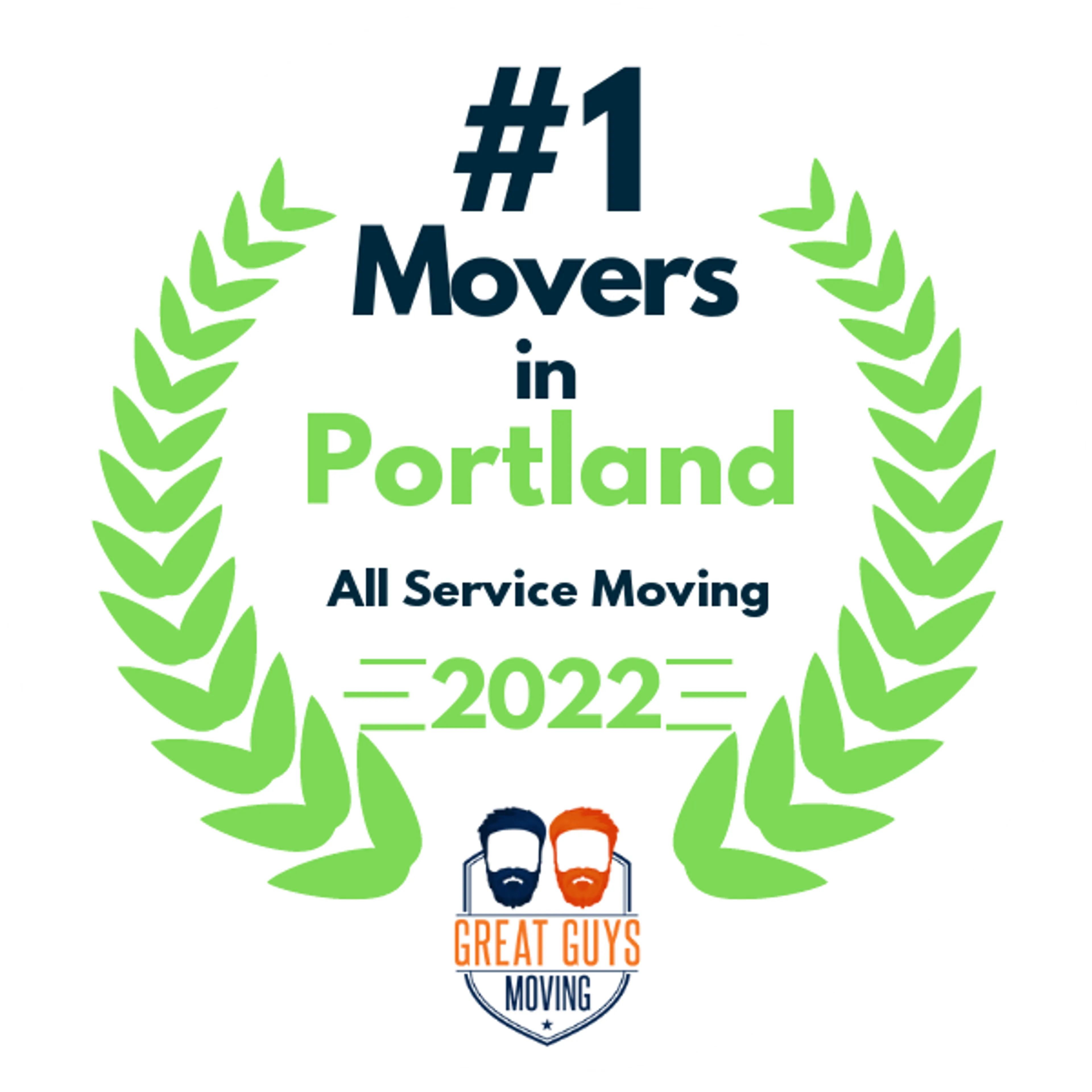 #1 Ranked Movers in Portland, OR 2022 award