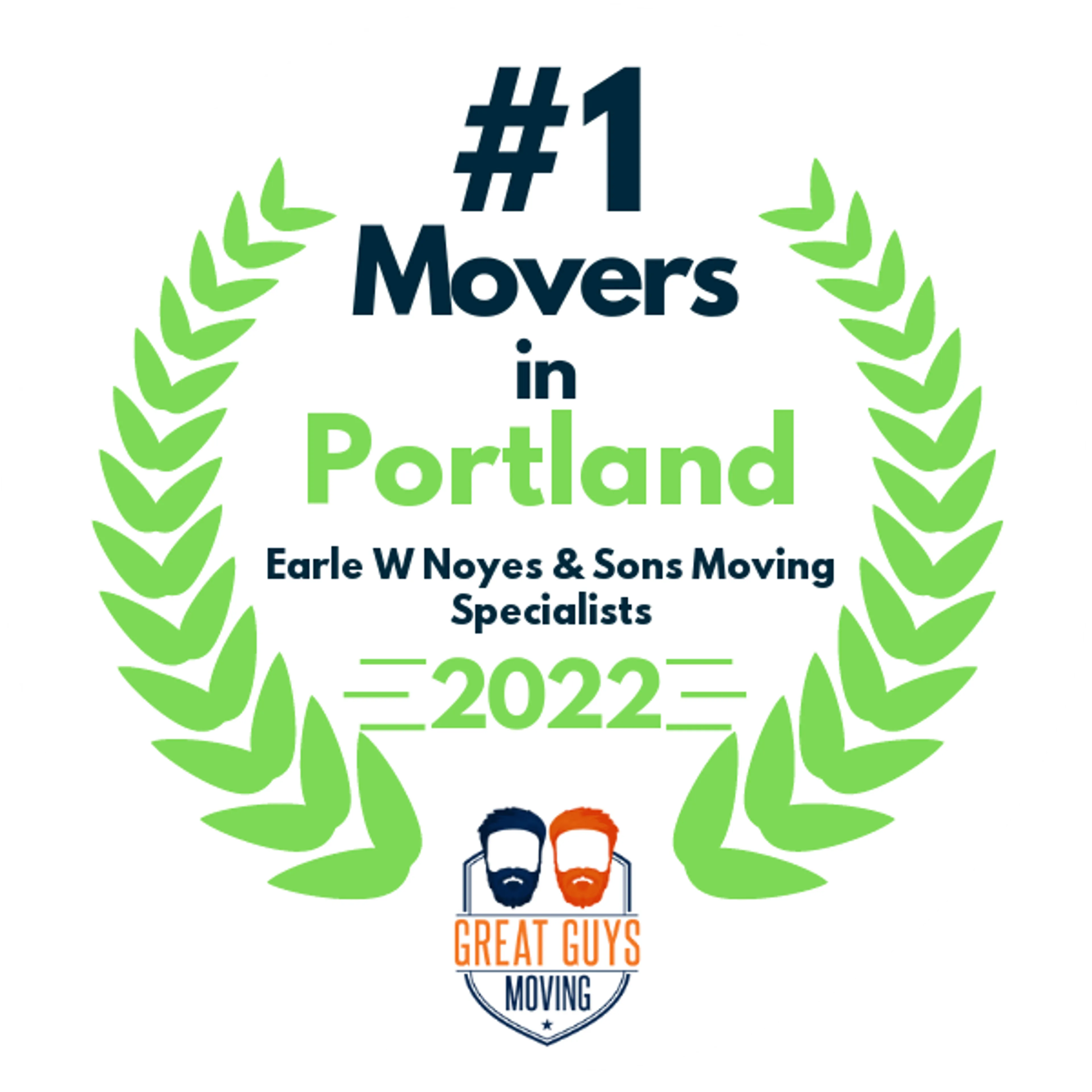 #1 Ranked Movers in Portland, ME 2022 award