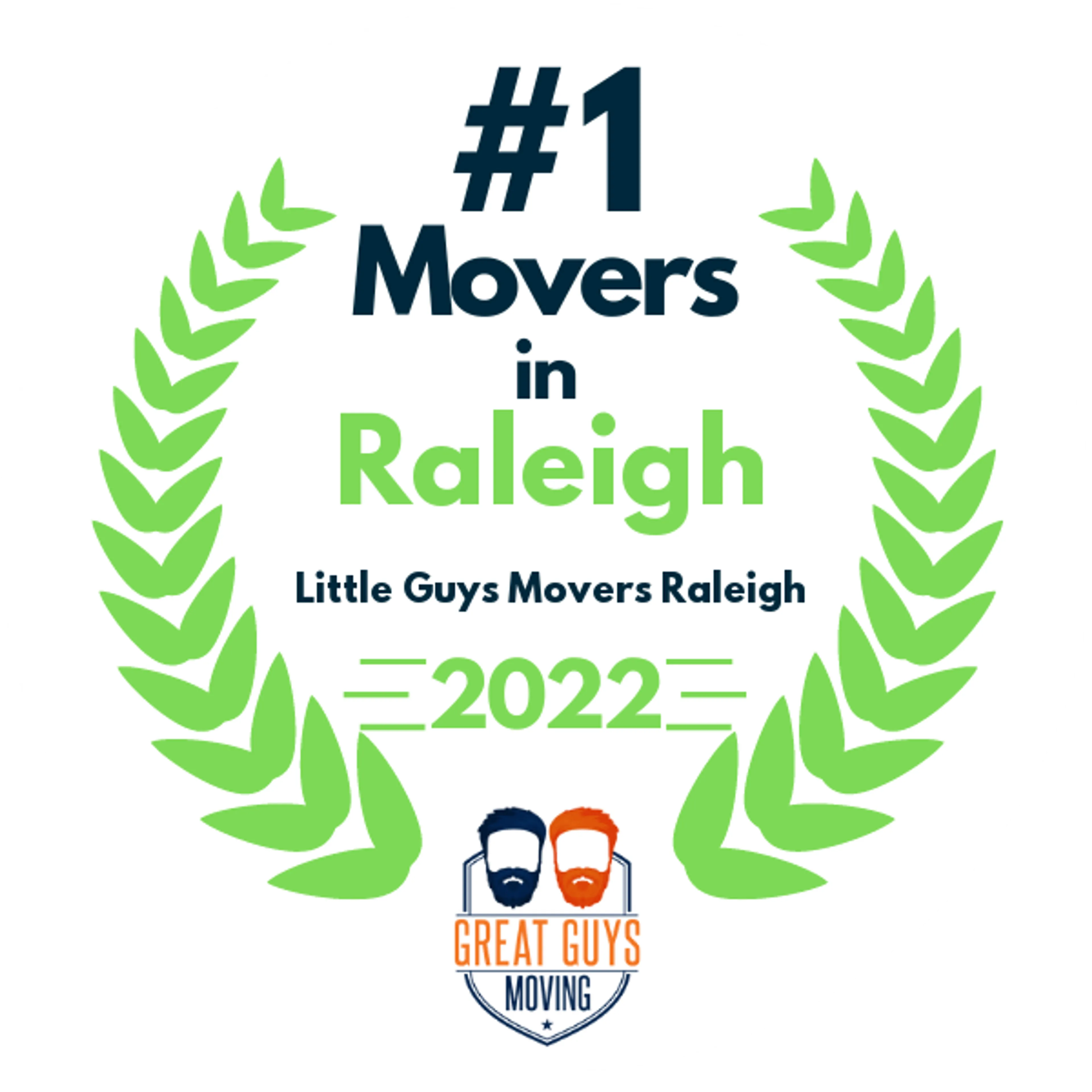 #1 Ranked Movers in Raleigh, NC 2022 award