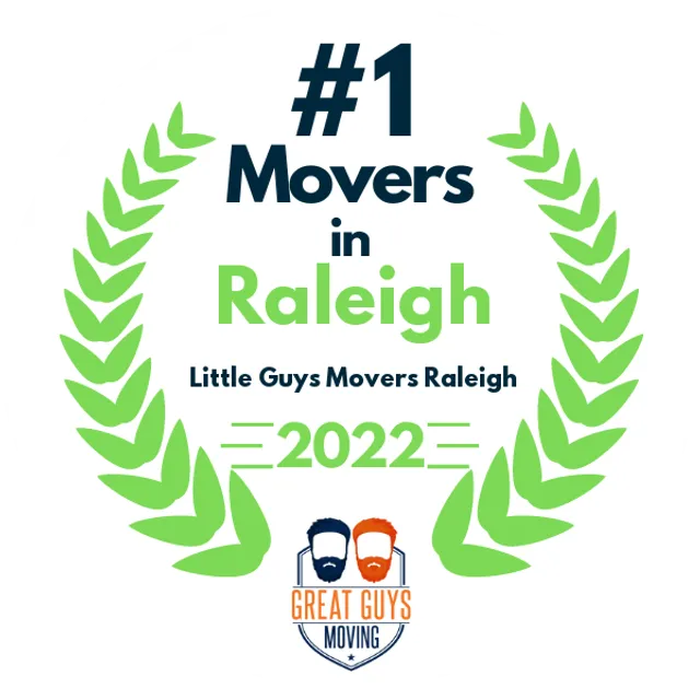 #1 Ranked Movers in Raleigh, NC 2022 award