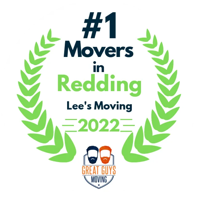 #1 Ranked Movers in Redding, CA 2022 award