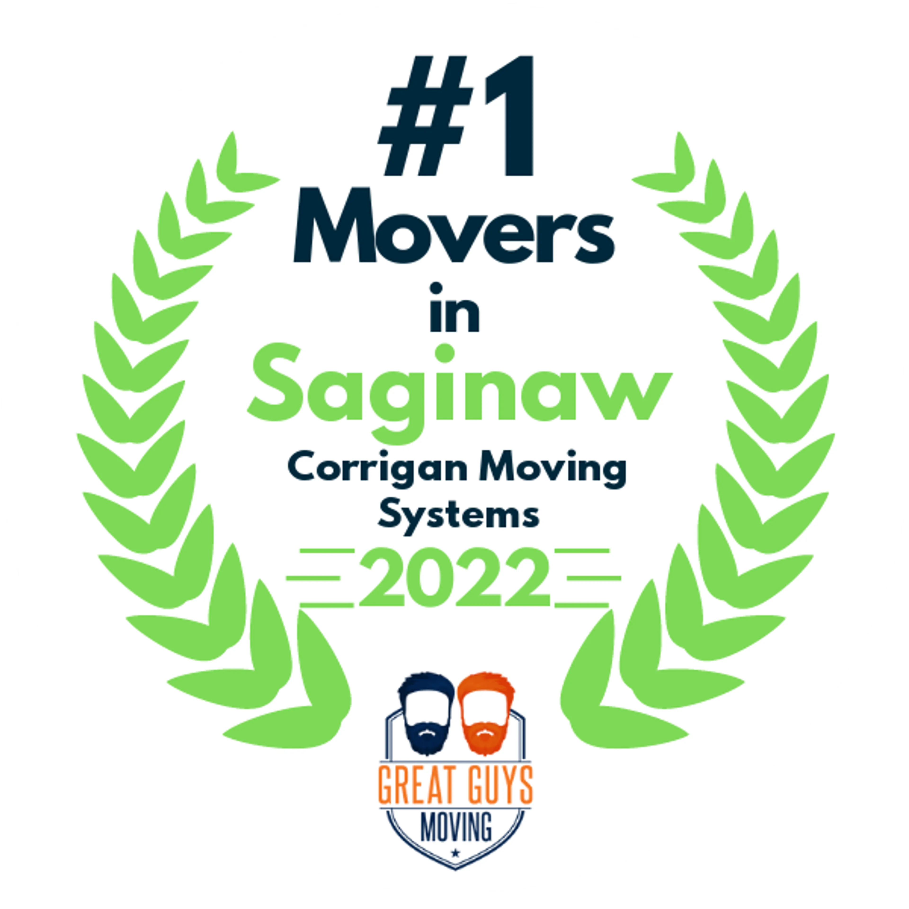 #1 Ranked Movers in Saginaw, MI 2022 award