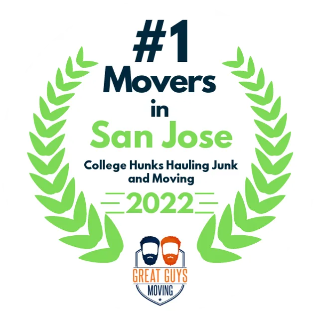 #1 Ranked Movers in San Jose, CA 2022 award