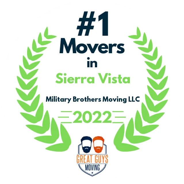 #1 Ranked Movers in Sierra Vista, AZ 2022 award