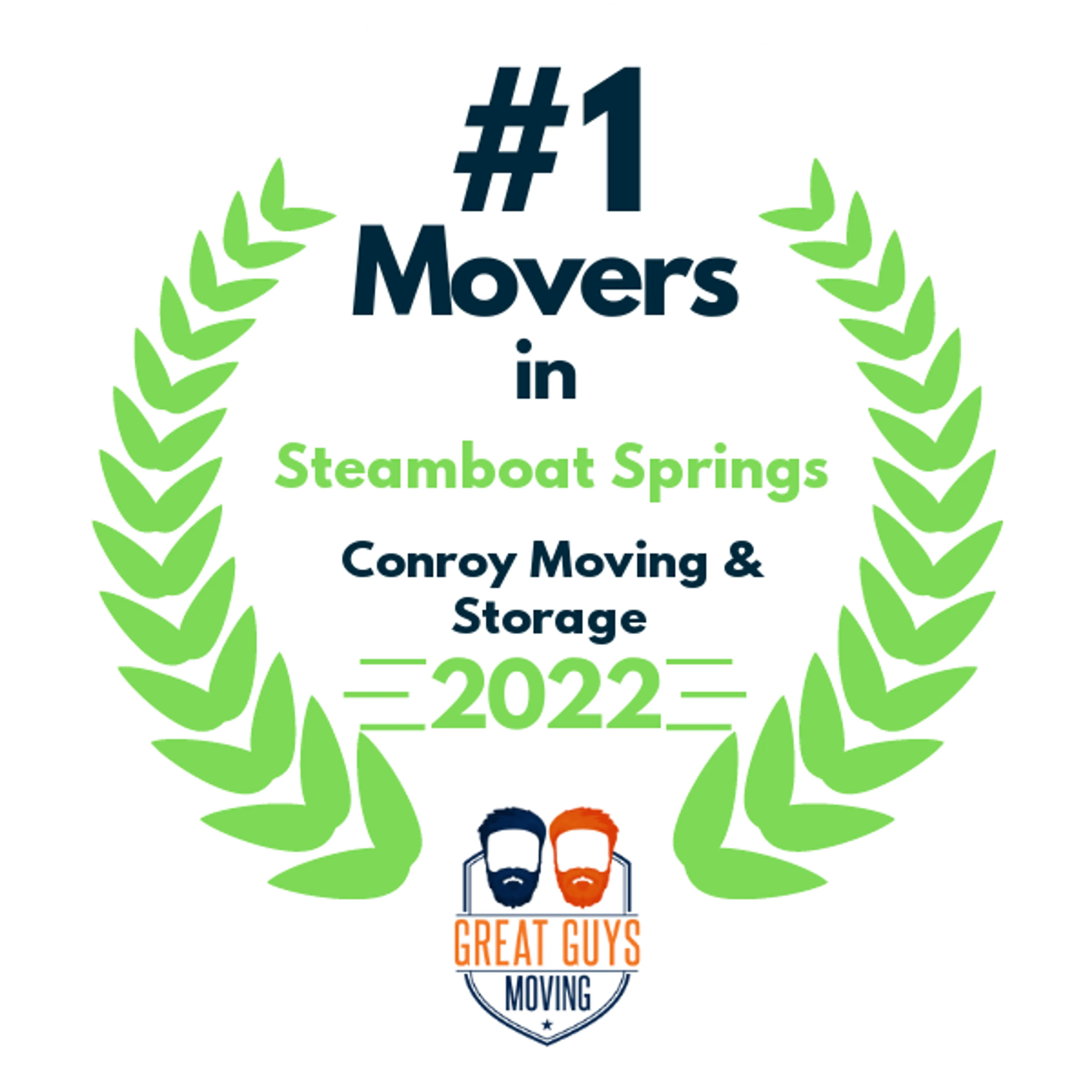 #1 Ranked Movers in Steamboat Springs, CO 2022 award