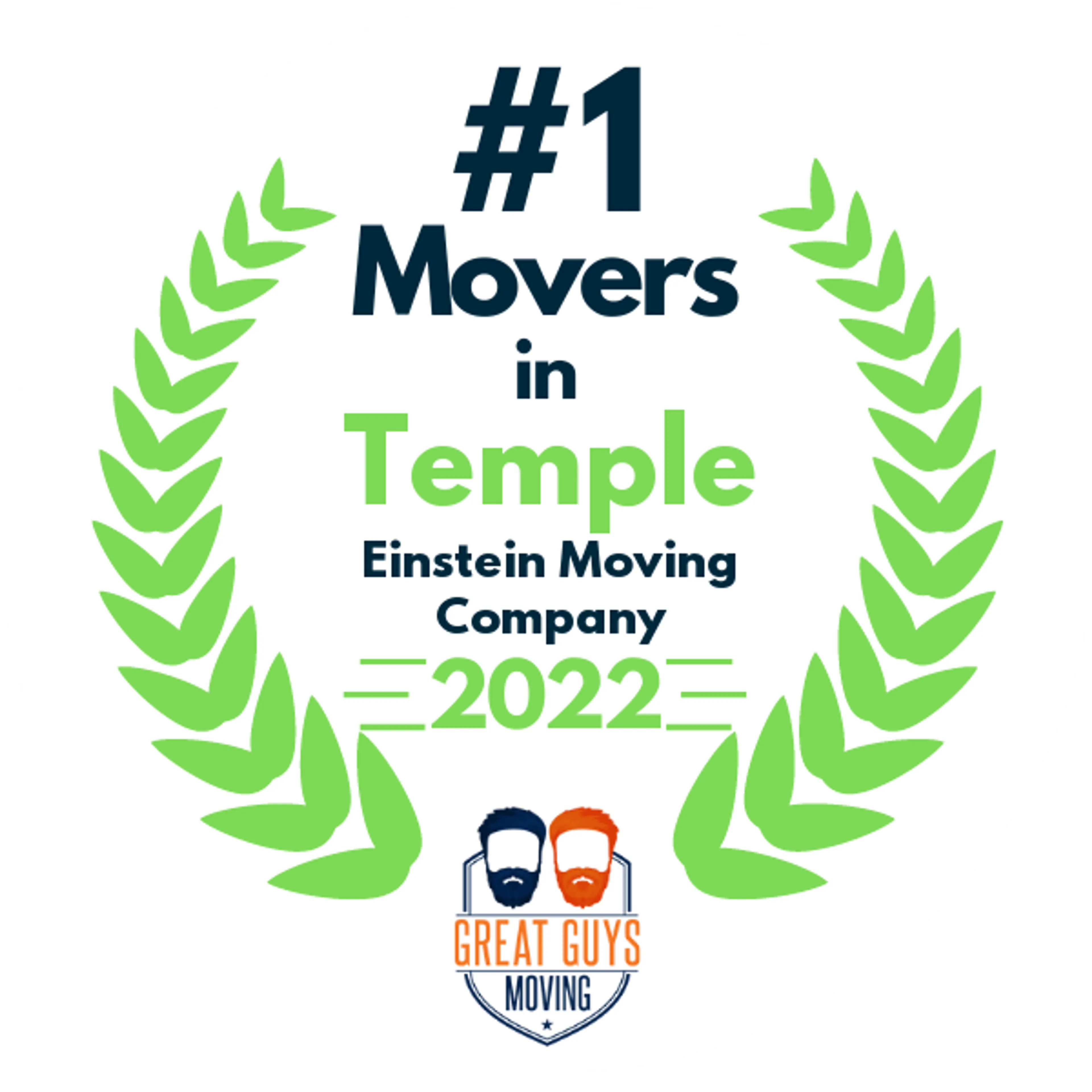 #1 Ranked Movers in Temple, TX 2022 award