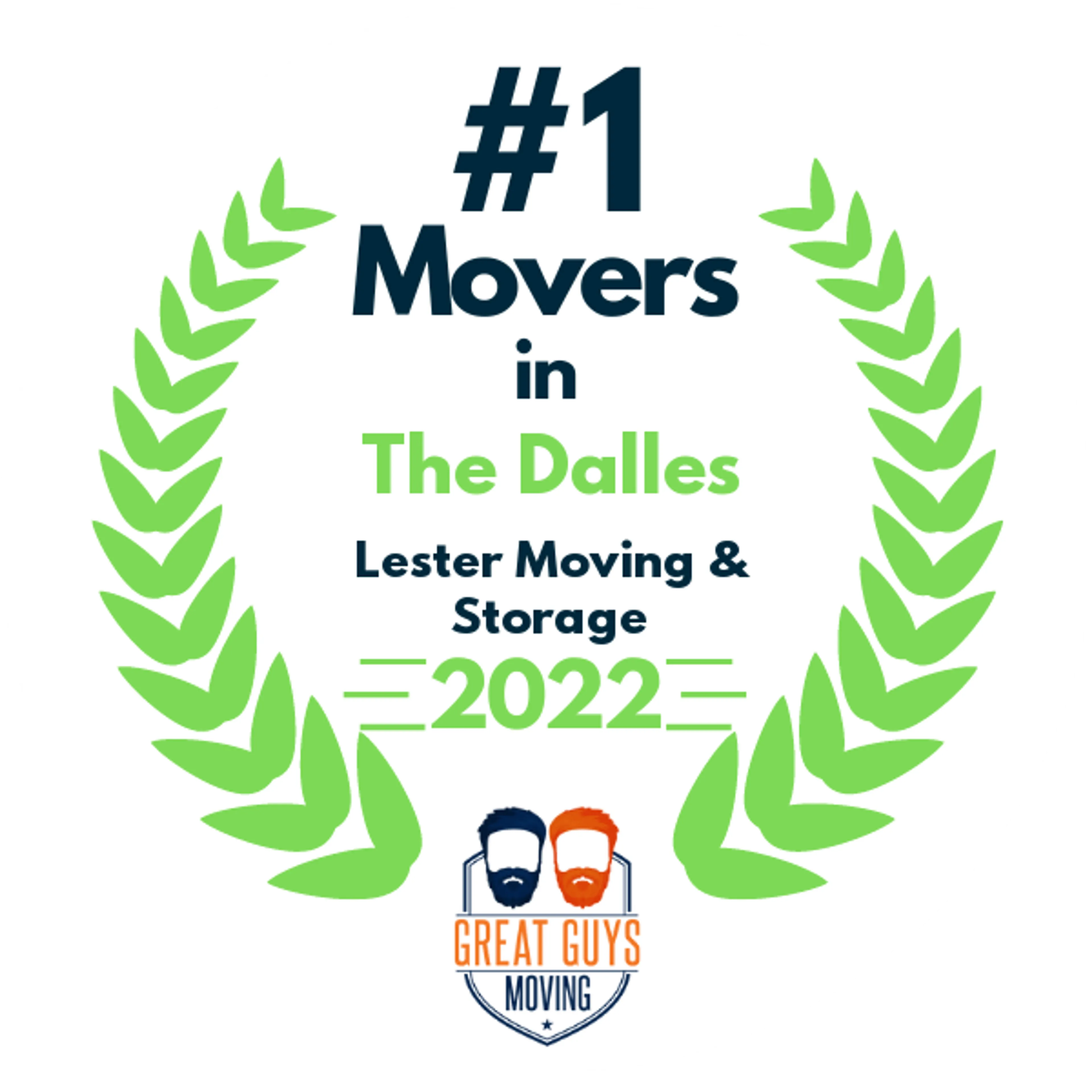 #1 Ranked Movers in The Dalles, OR 2022 award