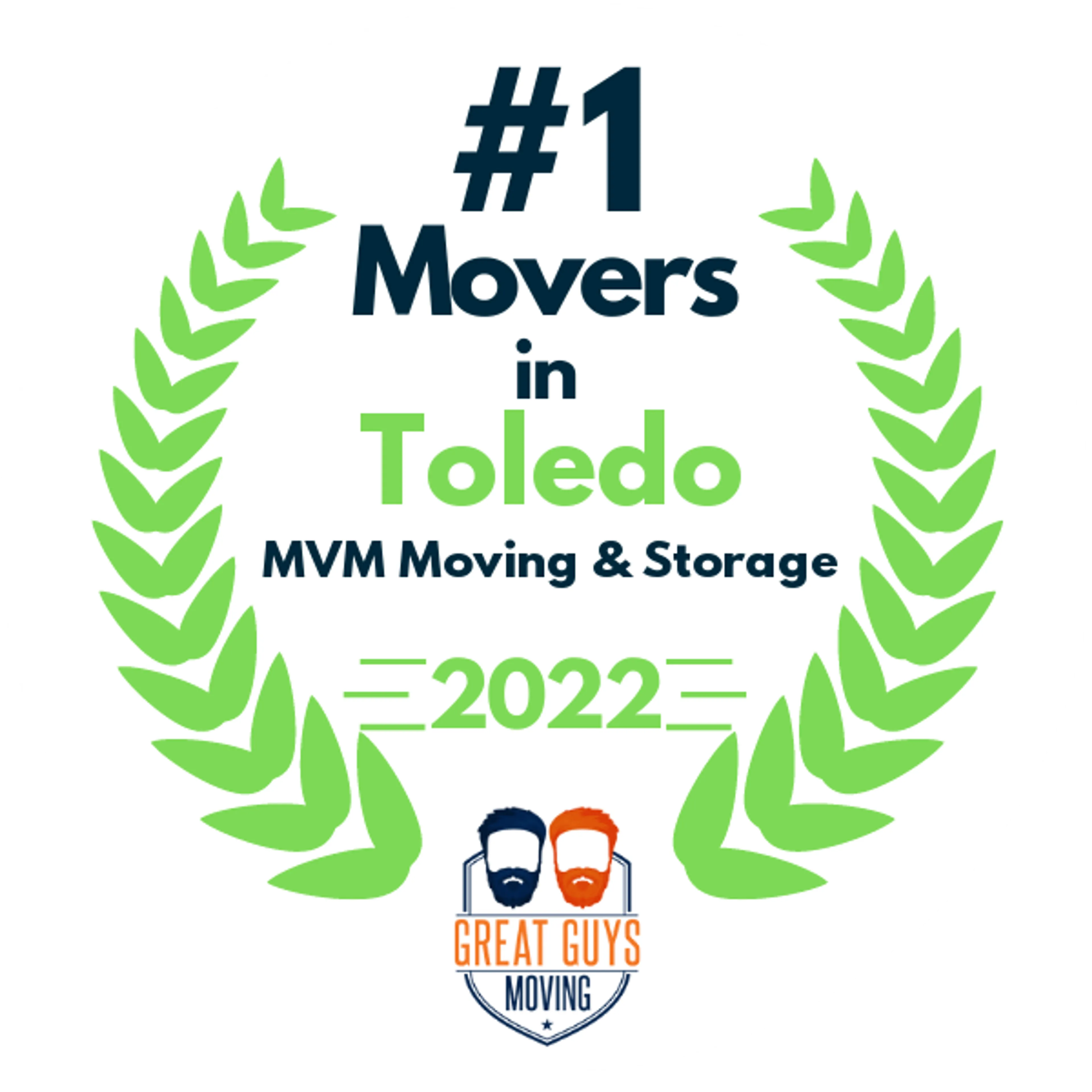 #1 Ranked Movers in Toledo, OH 2022 award