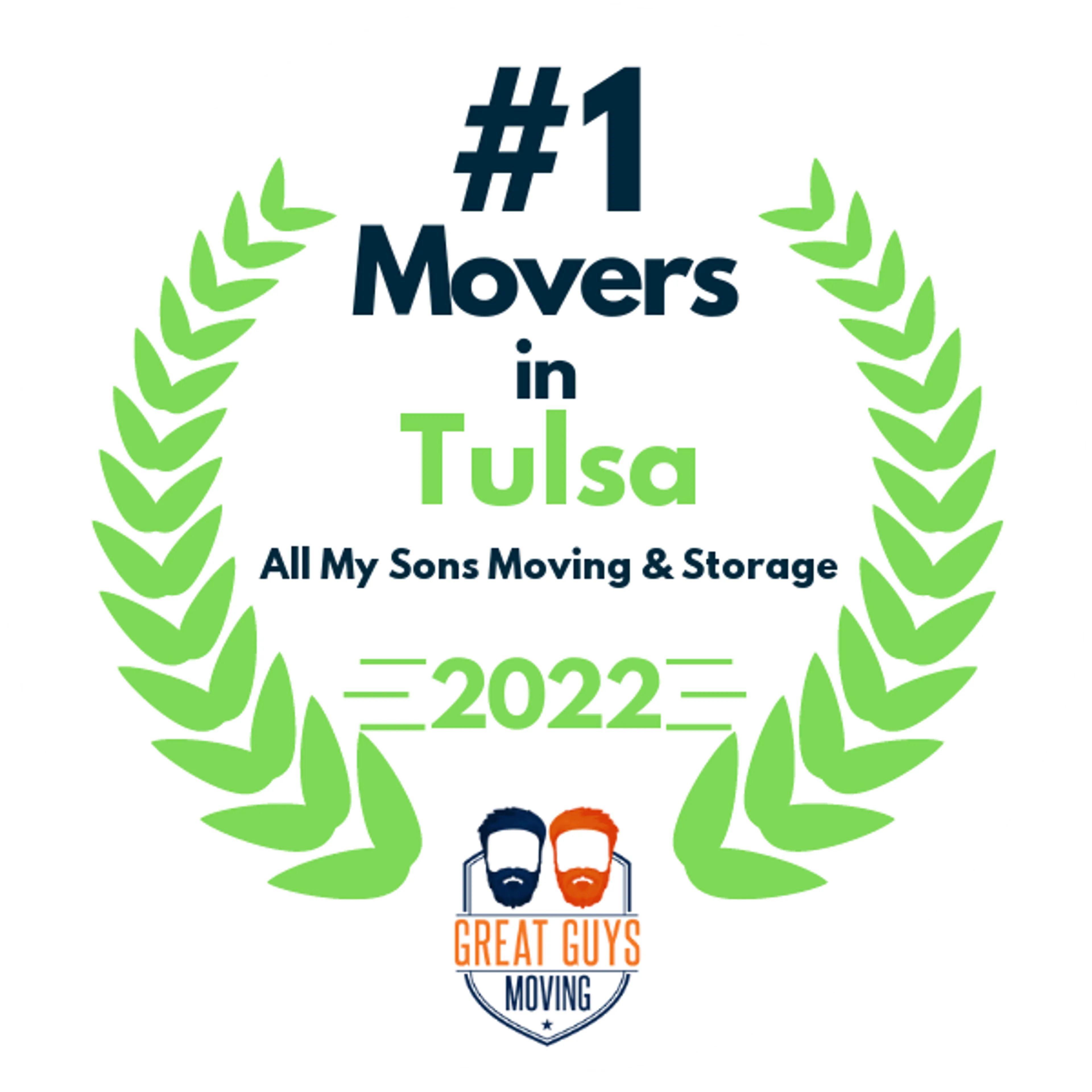 #1 Ranked Movers in Tulsa, OK 2022 award