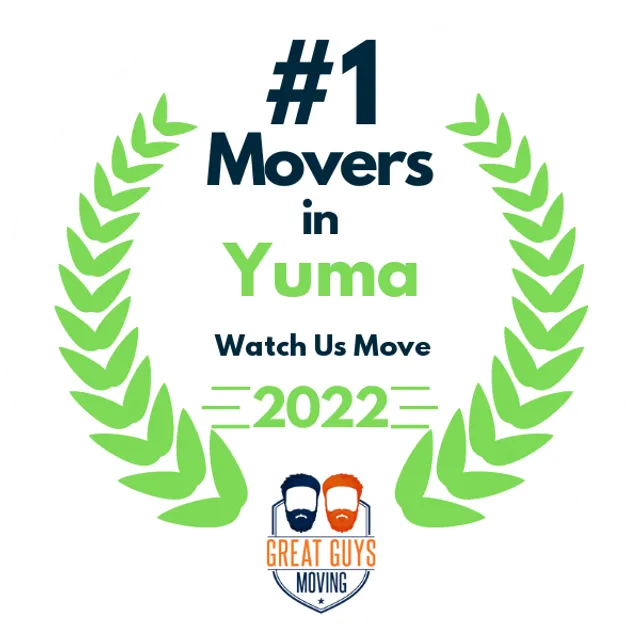 #1 Ranked Movers in Yuma, AZ 2022 award