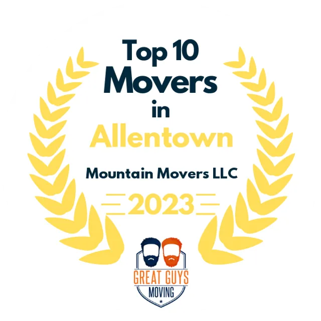 Top 10 Movers in Allentown, PA 2023 award