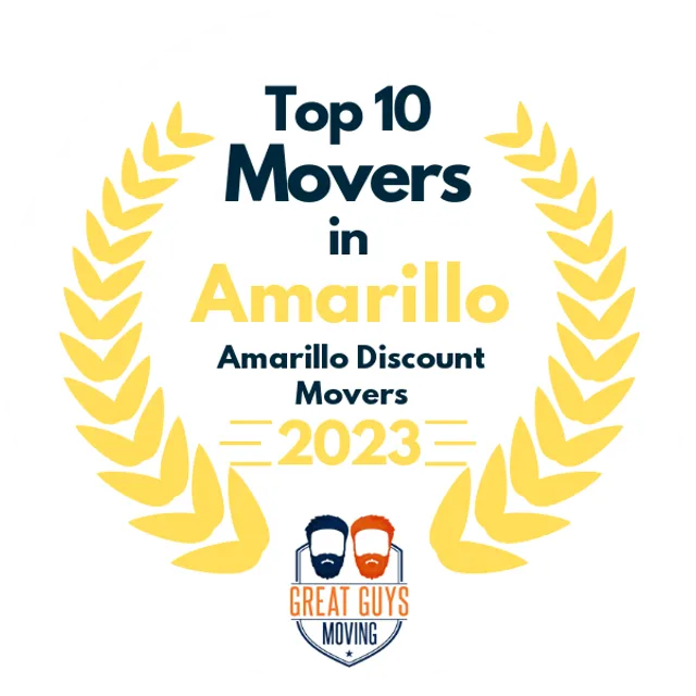 Top 10 Movers in Amarillo, TX 2023 award