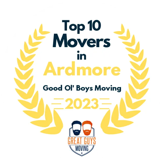 Top 10 Movers in Denison, TX 2023 award