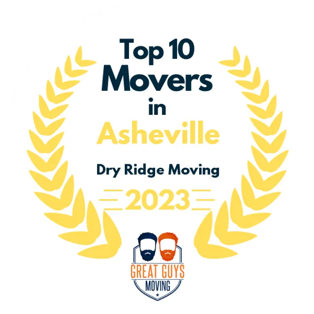 Top 10 Movers in Asheville, NC 2023 award