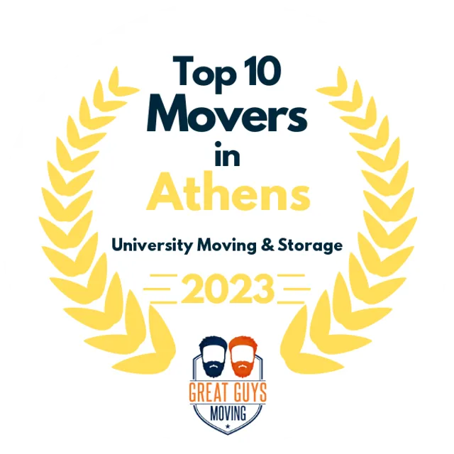 Top 10 Movers in Athens, GA 2023 award