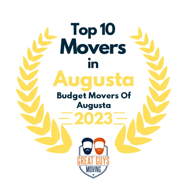 Top 10 Movers in Augusta, GA 2023 award