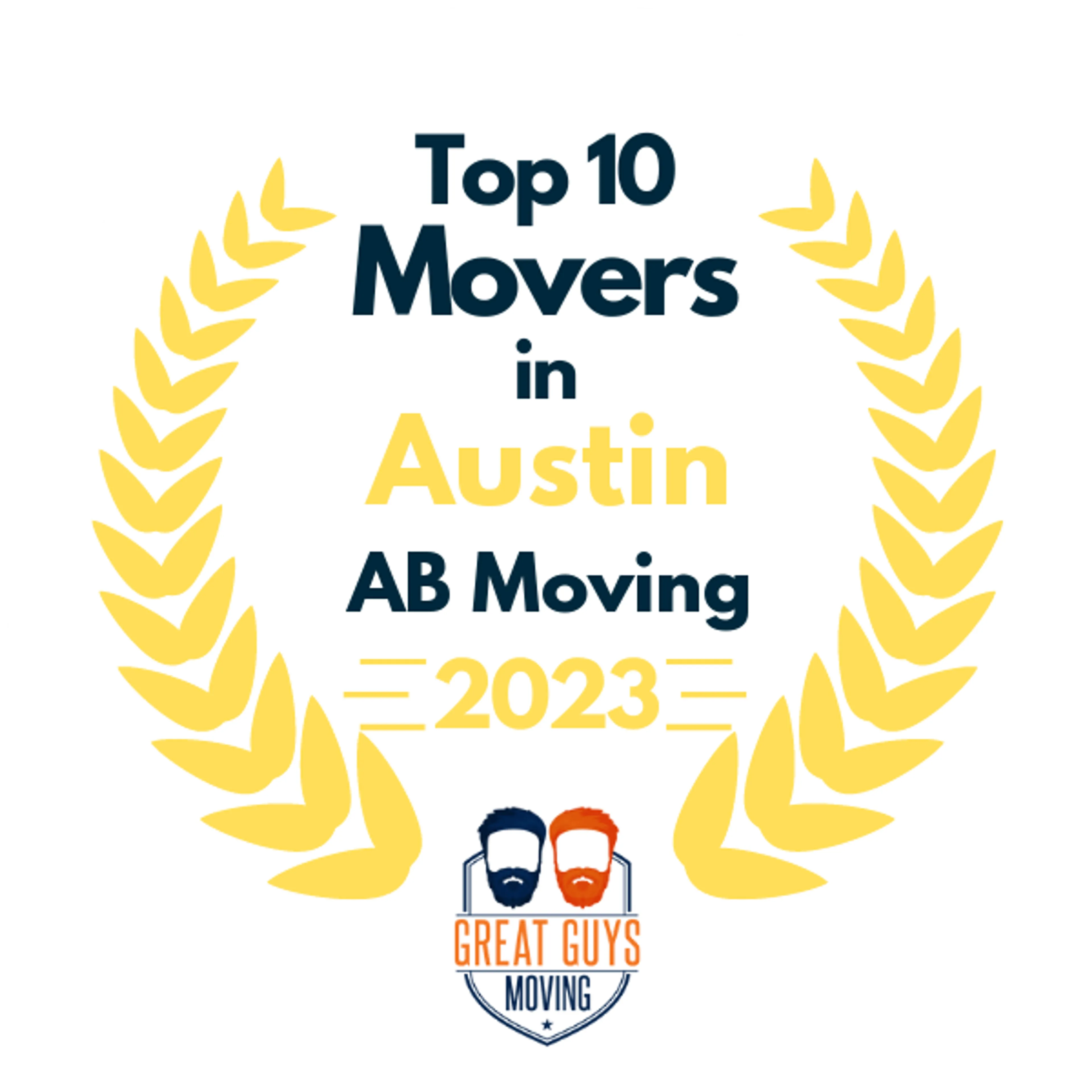 Top 10 Movers in Austin, TX 2023 award