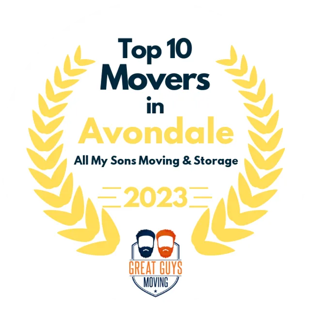 Top 10 Movers in Phoenix, AZ 2023 award