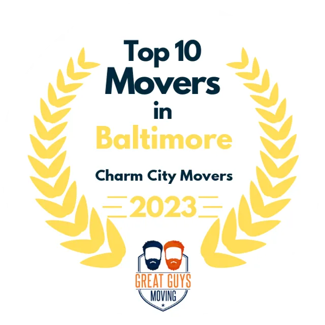 Top 10 Movers in Baltimore, MD 2023 award