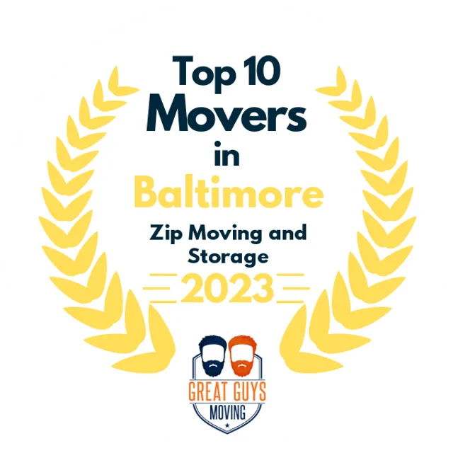 Top 10 Movers in Baltimore, MD 2023 award