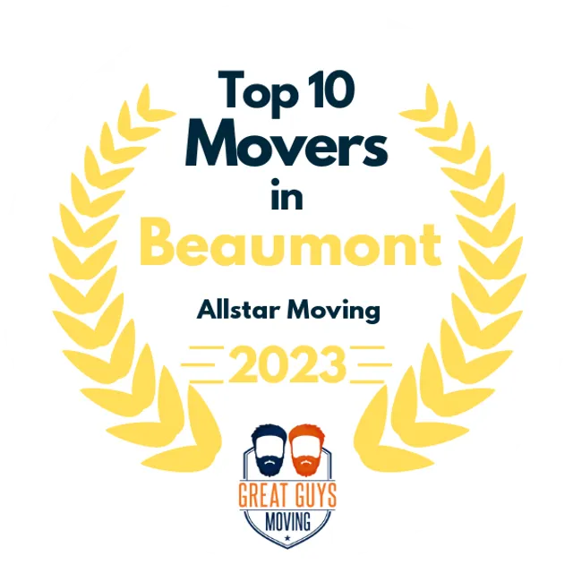 Top 10 Movers in Beaumont, TX 2023 award