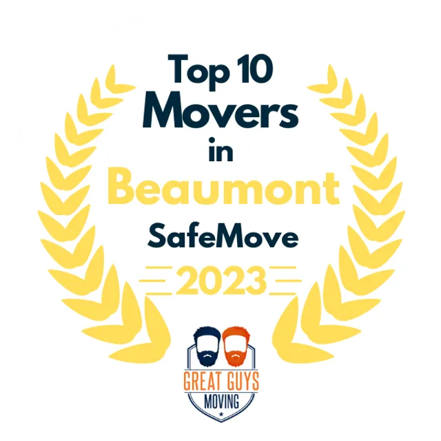 Top 10 Movers in Beaumont, TX 2023 award