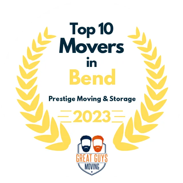 Top 10 Movers in Bend, OR 2023 award