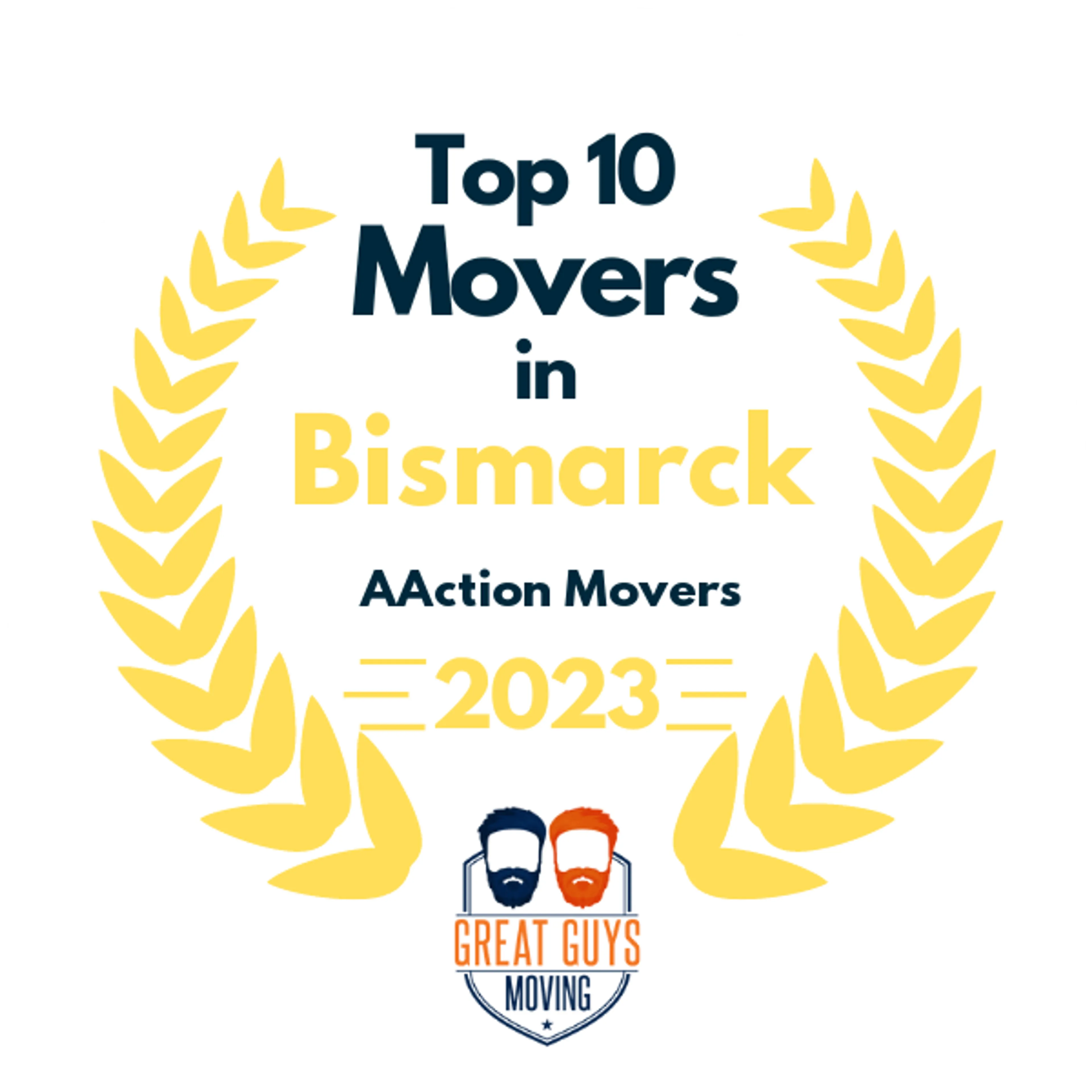 Top 10 Movers in Bismarck, ND 2023 award