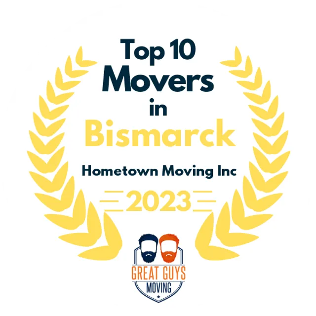 Top 10 Movers in Bismarck, ND 2023 award