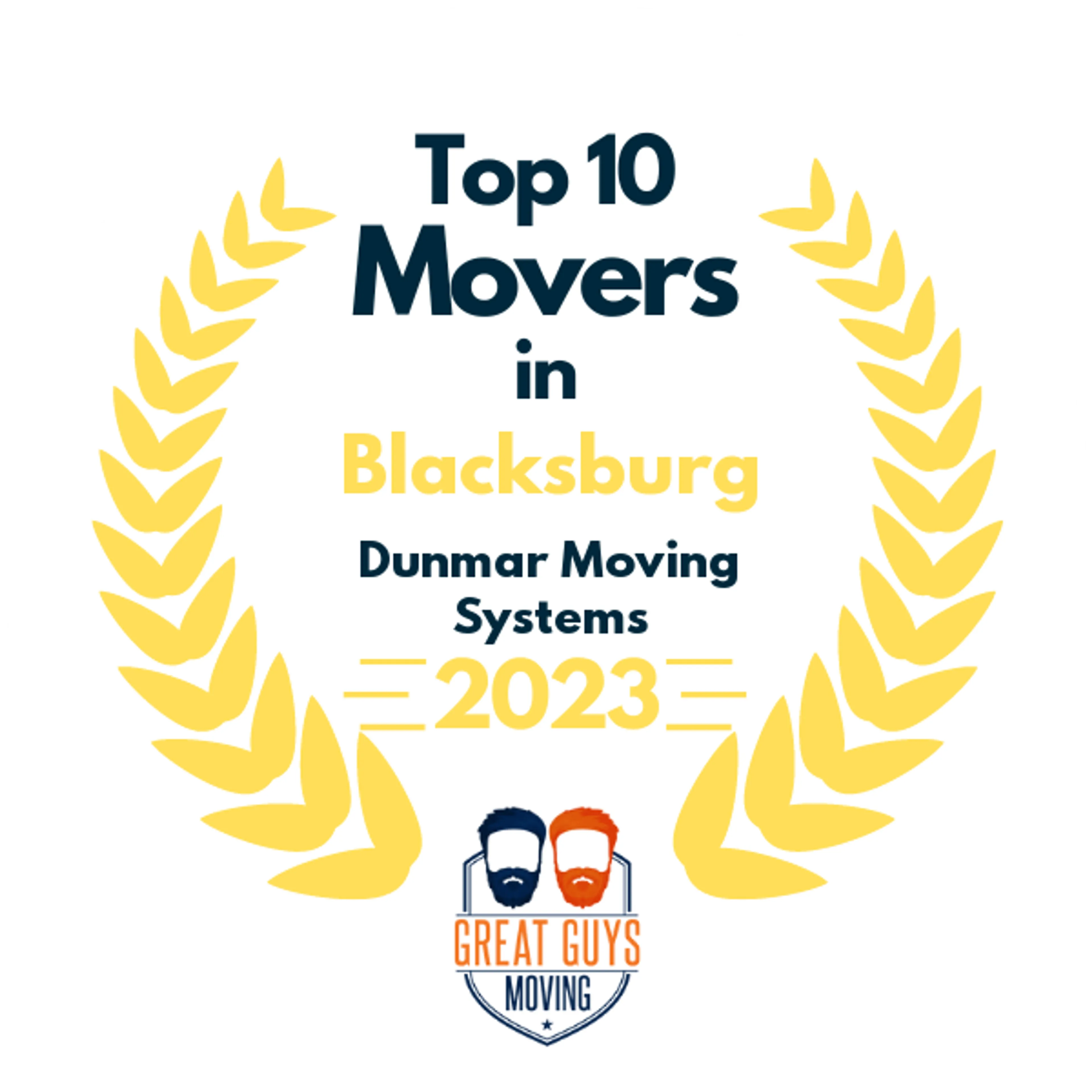 Top 10 Movers in Roanoke, VA 2023 award