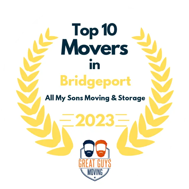 Top 10 Movers in Bridgeport, CT 2023 award