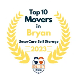 top 10 ranked movers in bryan 2023 securcare self storage image