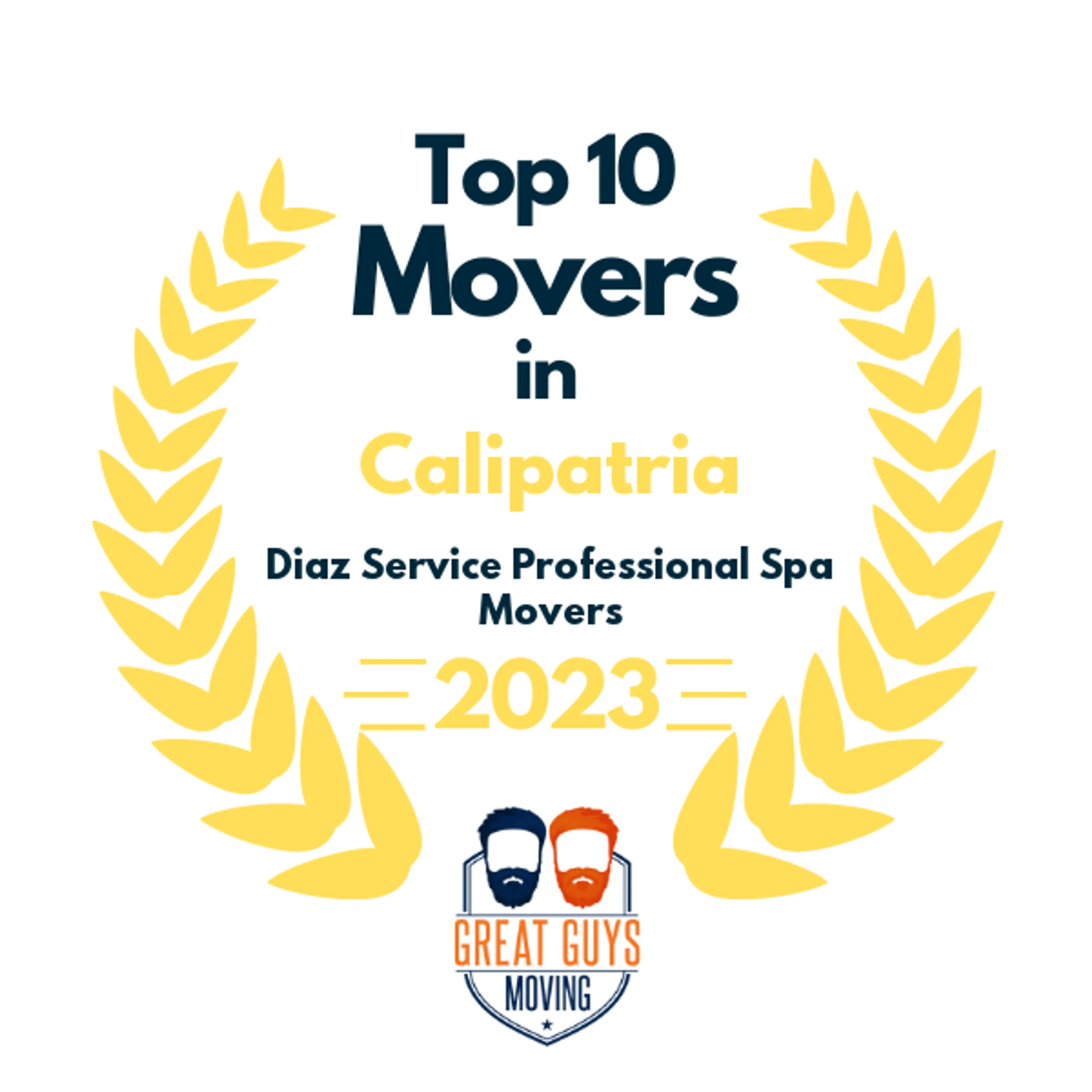 Top 10 Movers in Oceanside, CA 2023 award