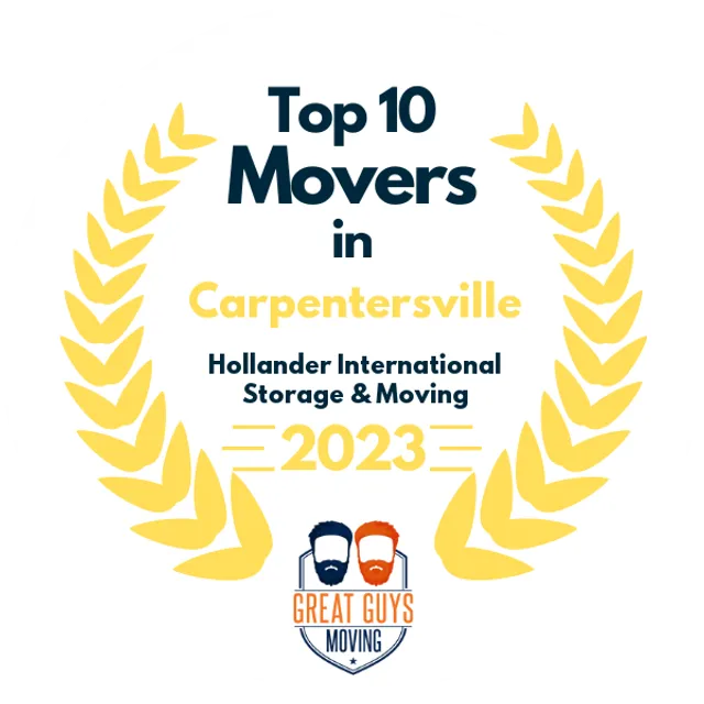 Top 10 Movers in Arlington Heights, IL 2023 award