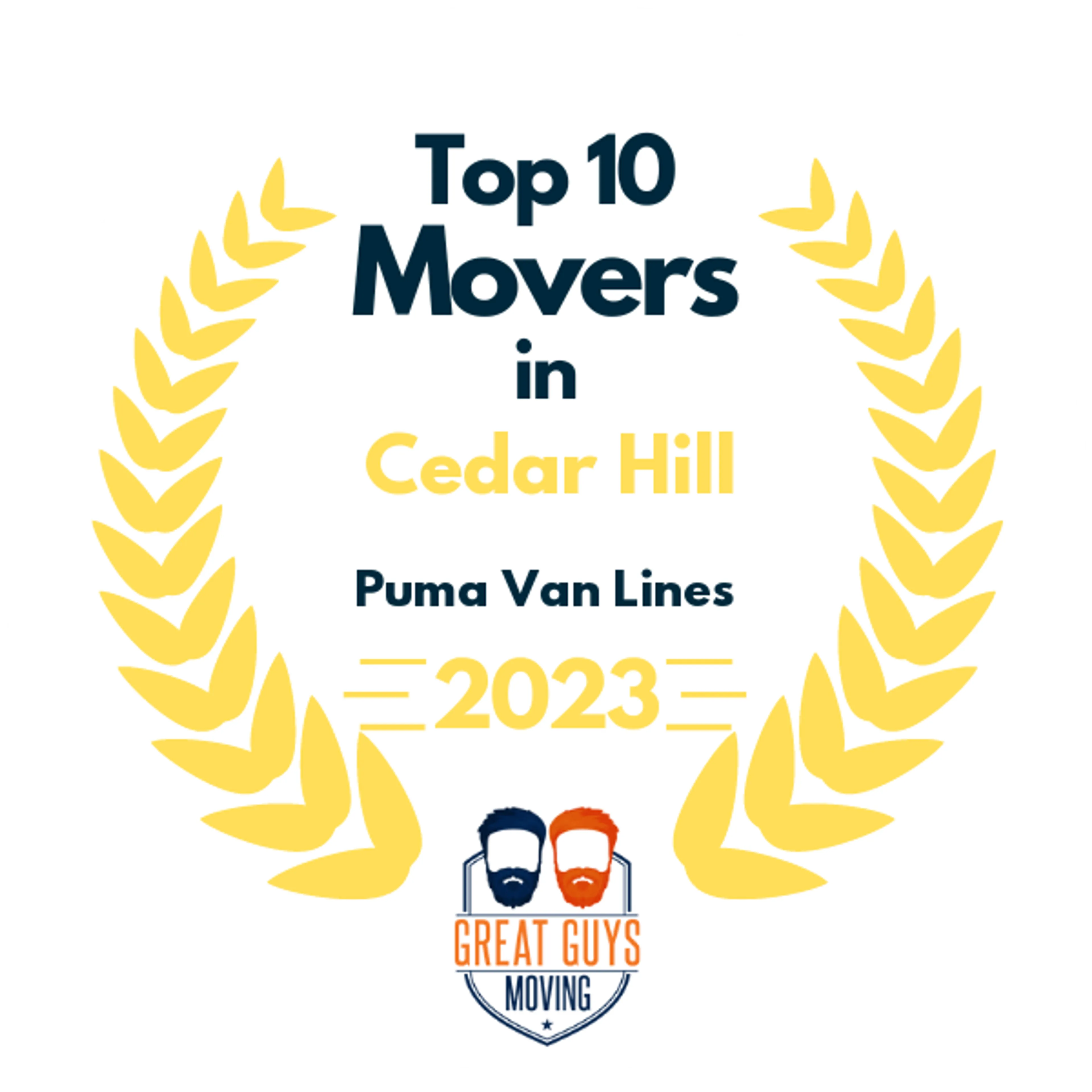 Top 10 Movers in Dallas, TX 2023 award