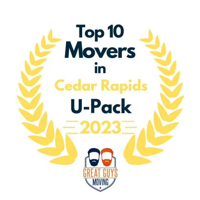 Top 10 Movers in Cedar Rapids, IA 2023 award