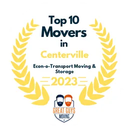 top 10 ranked movers in centerville 2023 econ o transport moving storage image