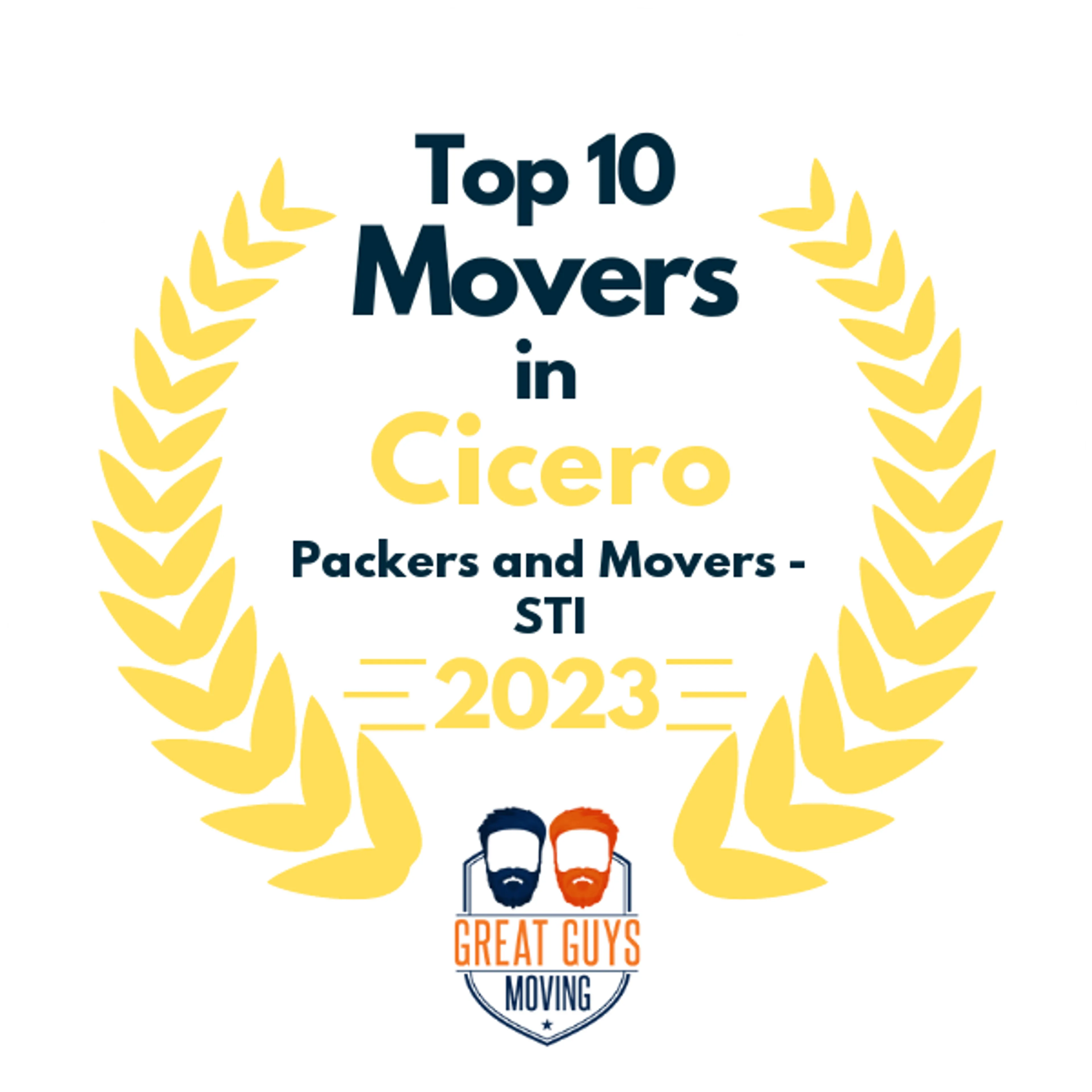 Top 10 Movers in Cicero, IL 2023 award