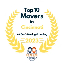 top 10 ranked movers in cincinnati 2023 a dons moving hauling image