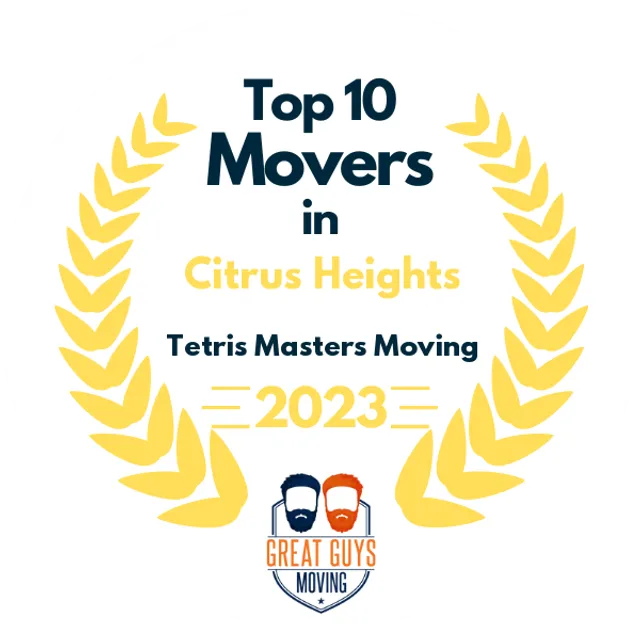 Top 10 Movers in Sacramento, CA 2023 award