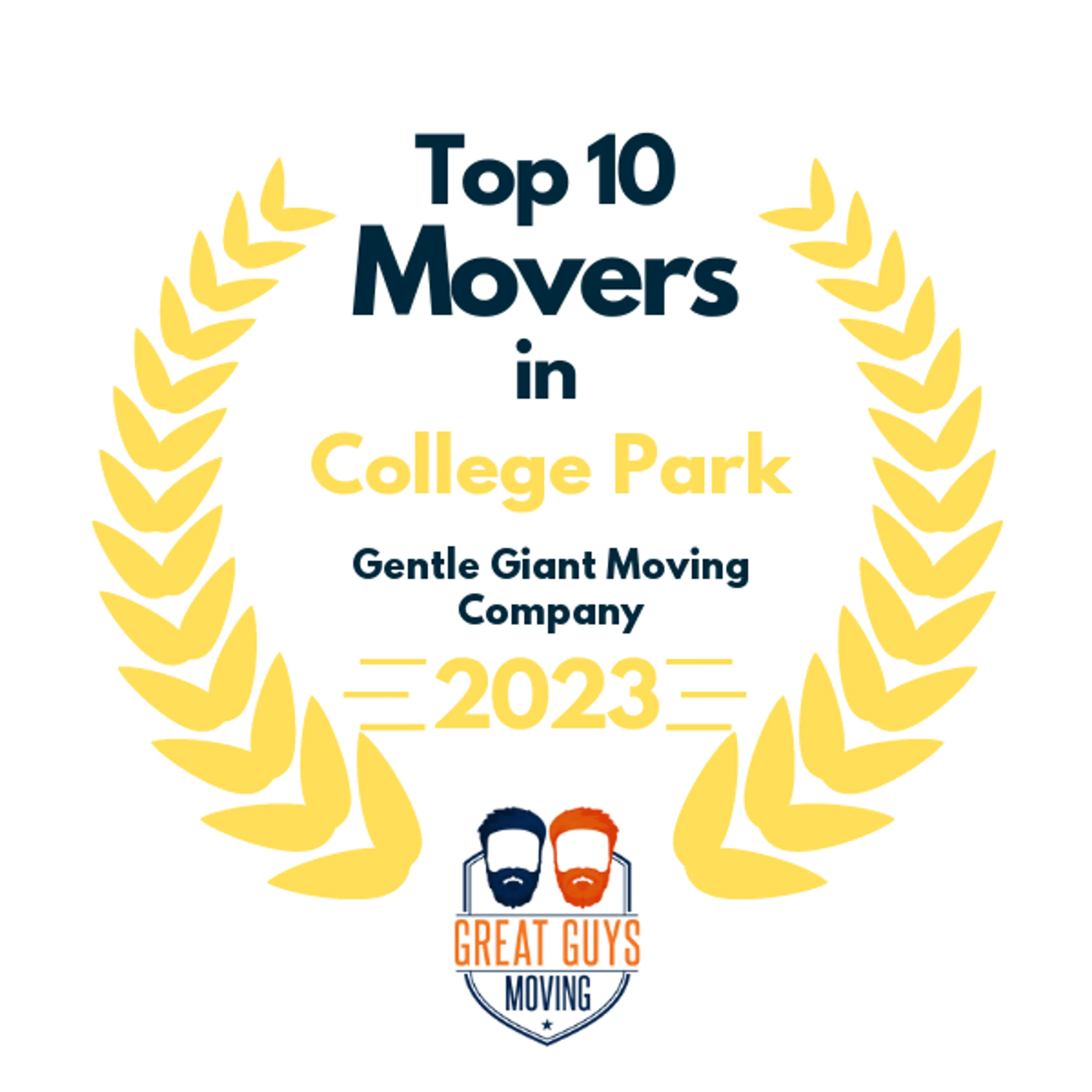 Top 10 Movers in Washington DC, DC 2023 award
