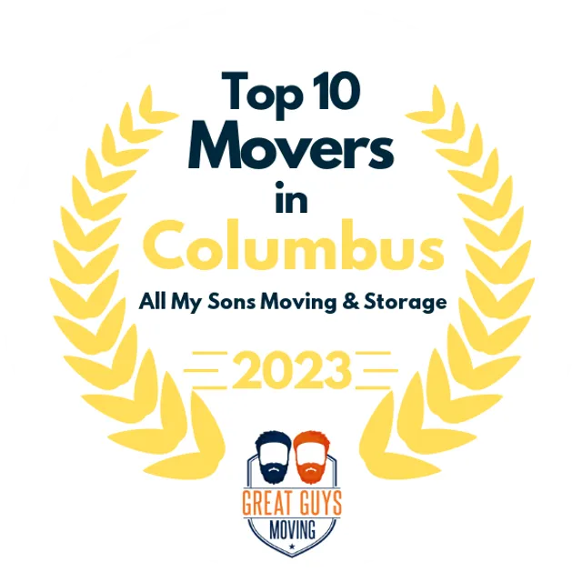 Top 10 Movers in Columbus, OH 2023 award