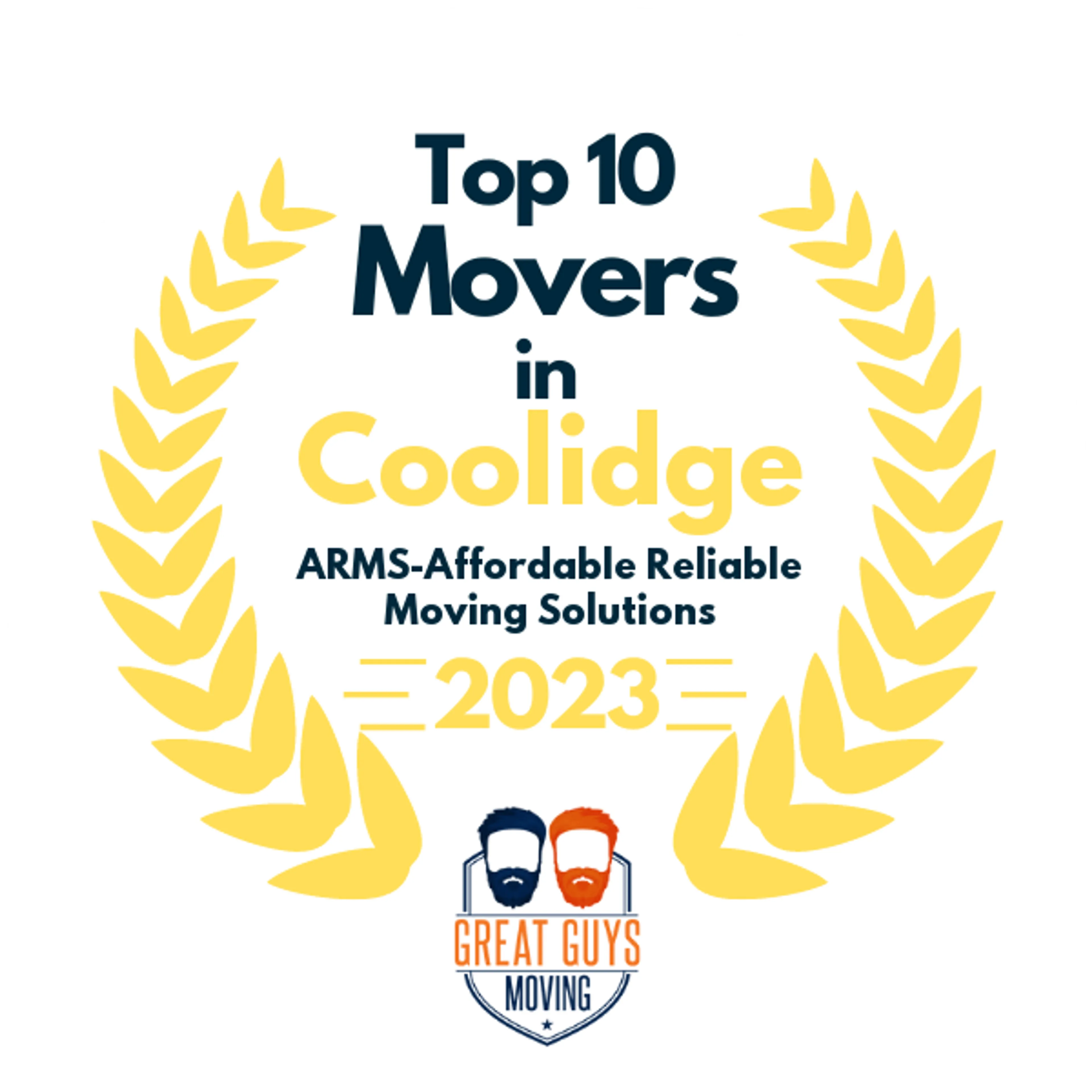 Top 10 Movers in Phoenix, AZ 2023 award