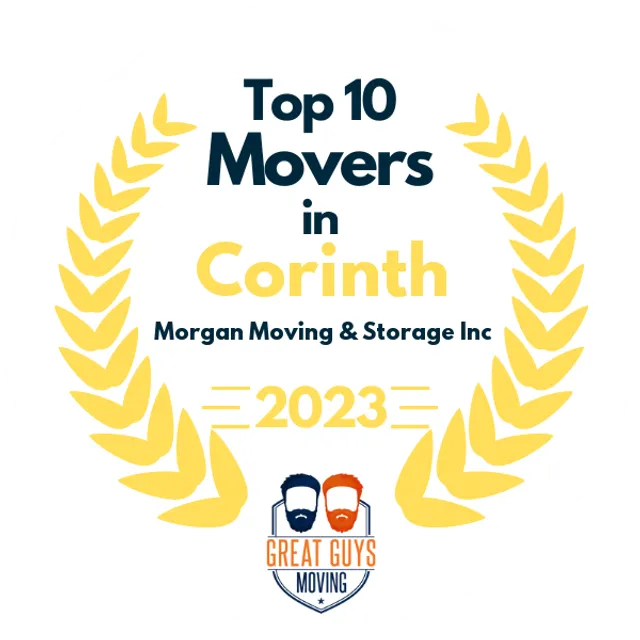 Top 10 Movers in Corinth, MS 2023 award